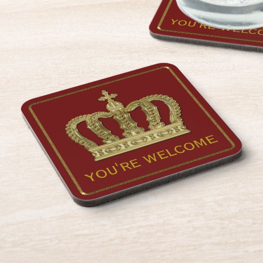 Golden Royal Crown II + your backgr & ideas Untersetzer (Linke Seite)