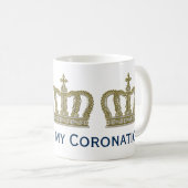 Golden Royal Crown III + Ihr Backgr. Ideen Kaffeetasse (VorderseiteRechts)
