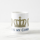 Golden Royal Crown III + Ihr Backgr. Ideen Kaffeetasse (Mittel)