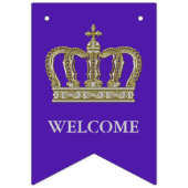 Golden Royal Crown III + Ihr Backgr. Ideen Wimpelkette (Erste Fahne)