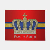 Golden Royal Crown V + Ihr Backgr. Ideen Fußmatte (Vorderseite)