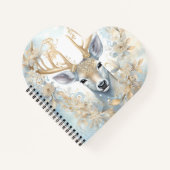 Golden Royal Deer Spiral Notebook - Winter elegant Notizblock (Vorderseite)