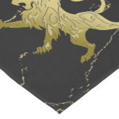 Golden Royal Lion Black Marble Mittelgroßer Tischläufer (Ecke)