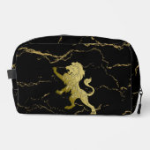 Golden Royal Lion Black Marble Waschbeutel (Vorderseite)