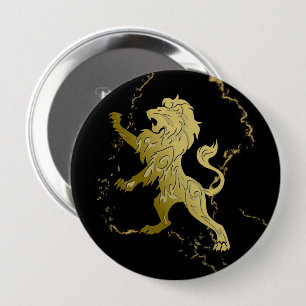 Golden Royal Lion Button