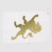 Golden Royal Lion Golfhandtuch (Horizontal)