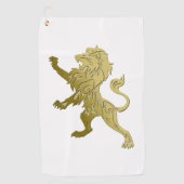 Golden Royal Lion Golfhandtuch (Vorderseite)