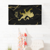 Golden Royal Lion Monogram Banner (Insitu)