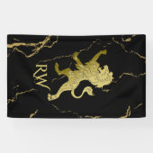 Golden Royal Lion Monogram Banner (Horizontal)