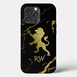 Golden Royal Lion Monogram Case-Mate iPhone Hülle