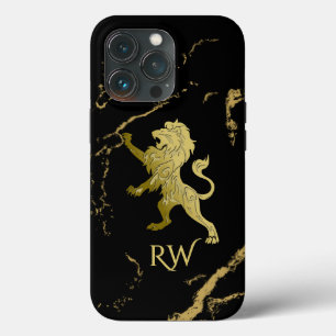 Golden Royal Lion Monogram Case-Mate iPhone Hülle