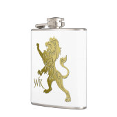 Golden Royal Lion Monogram Flachmann (Links)