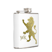 Golden Royal Lion Monogram Flachmann (Rechts)