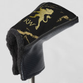 Golden Royal Lion Monogram Golf Headcover (3/4 Vorderseite)