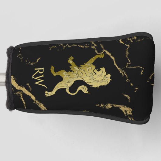 Golden Royal Lion Monogram Golf Headcover (Vorderseite)