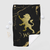 Golden Royal Lion Monogram Golfhandtuch (Insitu)