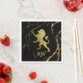 Golden Royal Lion Monogram Serviette (Beispiel)