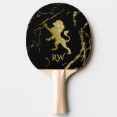 Golden Royal Lion Monogram Tischtennis Schläger (Rückseite)