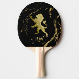 Golden Royal Lion Monogram Tischtennis Schläger