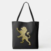 Golden Royal Lion on Black Tasche (Rückseite)