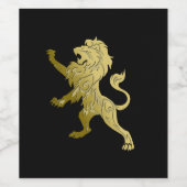 Golden Royal Lion on Black Weinetikett (Einzelnes Label)