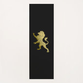 Golden Royal Lion on Black Yogamatte (Vorderseite)