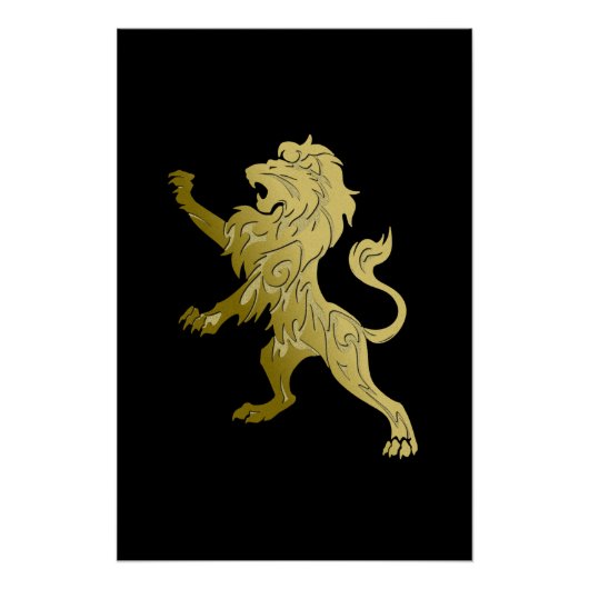 Golden Royal Lion Poster (Vorderseite)