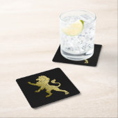 Golden Royal Lion Rechteckiger Pappuntersetzer (Vor Ort)