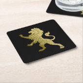 Golden Royal Lion Rechteckiger Pappuntersetzer (angewinkelt)