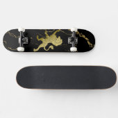 Golden Royal Lion Skateboard (Horizontal)