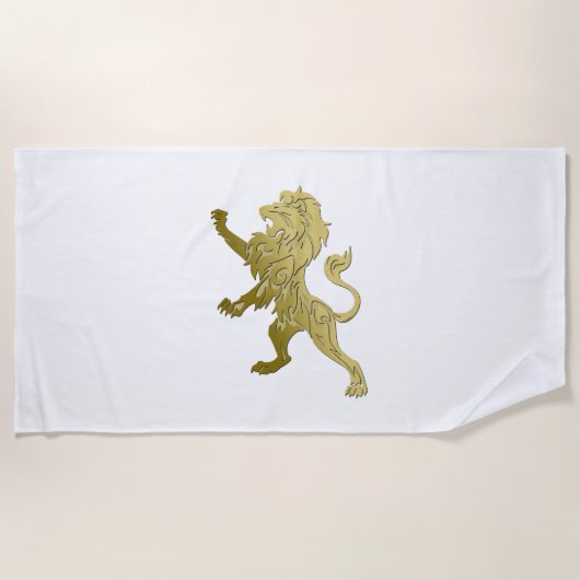 Golden Royal Lion Strandtuch (Vorderseite)