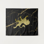 Golden Royal Lion Wandteppich (Vorderseite (Horizontal))