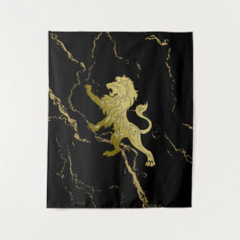 Golden Royal Lion Wandteppich