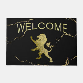 Golden Royal Lion Willkommen Fußmatte