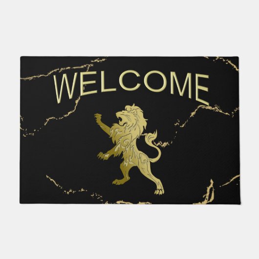 Golden Royal Lion Willkommen Fußmatte (Vorderseite)