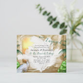 Golden Royal Peacock Feathers Einladungspostkarte (Stehend Vorderseite)