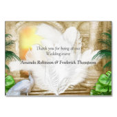 Golden Royal Peacock Feathers Tischnummer (Rückseite)