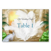 Golden Royal Peacock Feathers Tischnummer (Vorderseite)