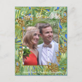 Golden Royal Peacock Tempel Ankündigungspostkarte (Vorderseite)