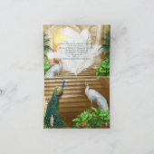 Golden Royal Peacock Tempel Dankeskarte (Innenseite)