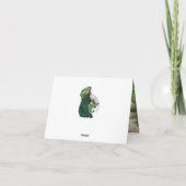 Golden Royal Peacock Tempel Dankeskarte (Rückseite)