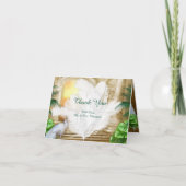 Golden Royal Peacock Tempel Dankeskarte (Vorderseite)