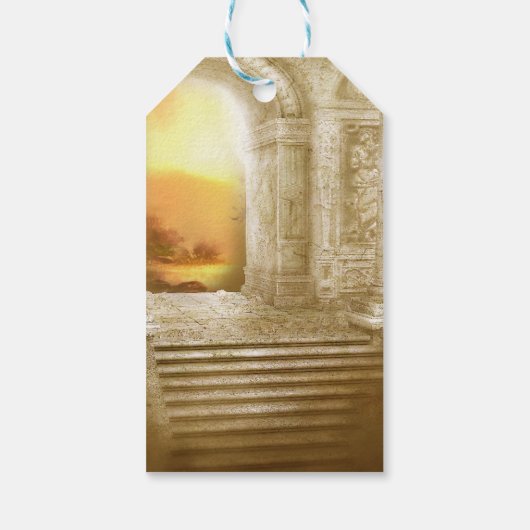 Golden Royal Peacock Tempel Geschenkanhänger (Rückseite)