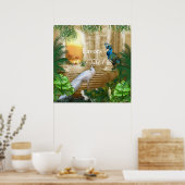 Golden Royal Peacock Tempel Poster (Küche)