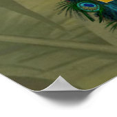 Golden Royal Peacock Tempel Poster (Ecke)