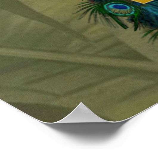 Golden Royal Peacock Tempel Poster (Ecke)