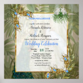 Golden Royal Peacock Tempel Poster (Vorne)