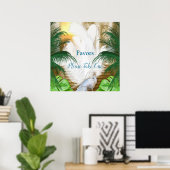 Golden Royal Peacock Tempel Poster (Heimbüro)