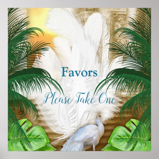 Golden Royal Peacock Tempel Poster (Vorne)