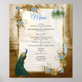 Golden Royal Peacock Tempel Poster (Vorne)